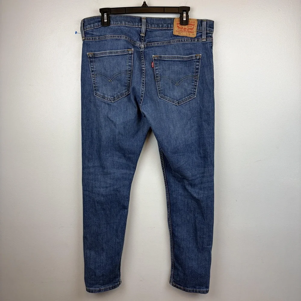 Levis 512 Jeans Mens 34x32 (34x31) Medium‎ Wash Blue Slim Taper Stretch Denim